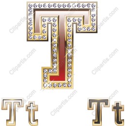 Gemstone Letter T