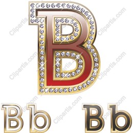Glamorous Rhinestone B Letter