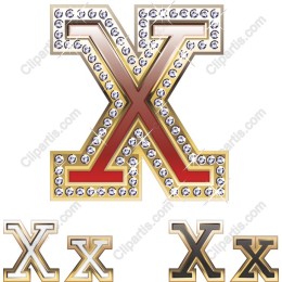 Glittering X Monogram