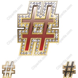 Glamorous Diamond Hashtag