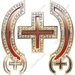 Gemstone-Studded Cross