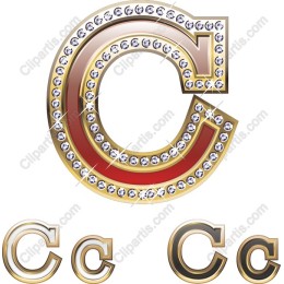Glittering Letter C