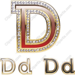 Gemstone Letter D