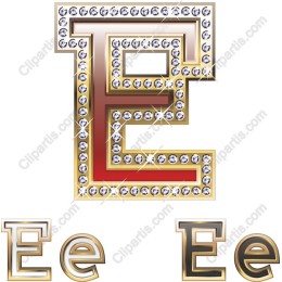 Rhinestone Letter E