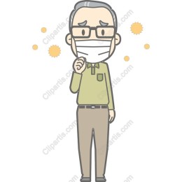 Elderly Man Wearing Mask