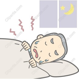 Sleepless Night - Tired Man in Bed