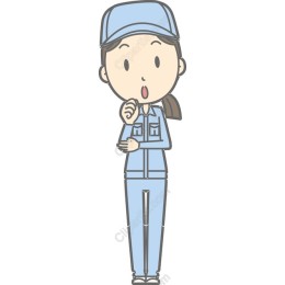 Professional Female Character in Light Blue Uniform