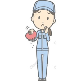 Worried Female Character