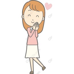 Joyful Girl with Heart
