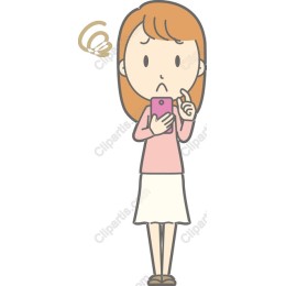 Thoughtful Young Woman Smartphone