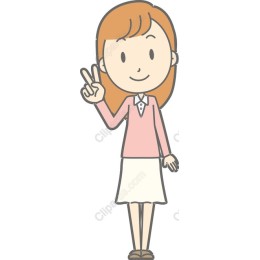 Cheerful Girl with Peace Sign