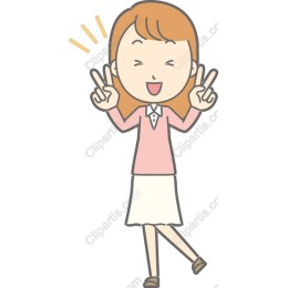 Cheerful Girl with Peace Sign