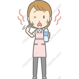 Flustered Woman in and