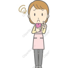 Thoughtful Woman in Apron