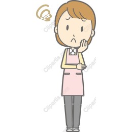 Thoughtful Woman in Apron