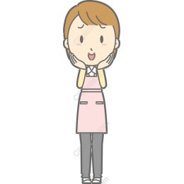 Joyful Chef Character in Pink Apron