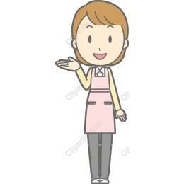 Friendly Woman in Apron