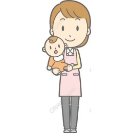Caring Caregiver and Baby