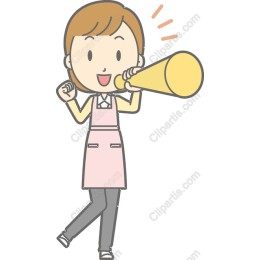 Cheerful Megaphone Character