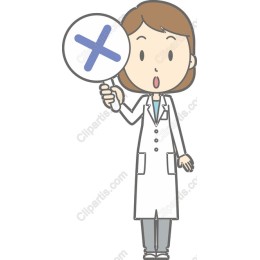 Medical Professional with Caution Sign