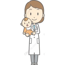Caring Pediatrician with Baby