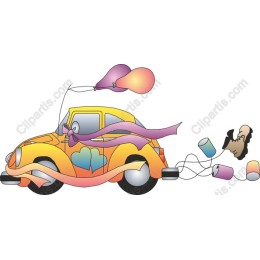 Whimsical Yellow Celebration Car