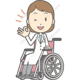 Cheerful Healthcare Professional in Wheelchair