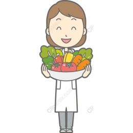 Cheerful Woman with Fresh Vegetables