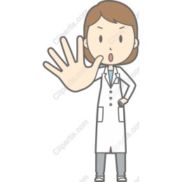Professional Female Doctor with Stop Gesture