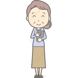 Cheerful Woman with Clipboard
