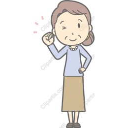Cheerful Winking Woman