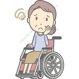Concerned Woman in Wheelchair