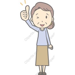 Cheerful Woman Thumbs-Up