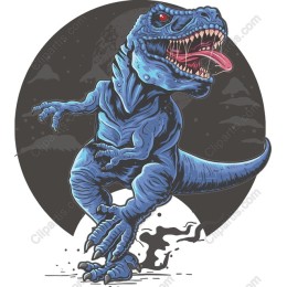 Vibrant Blue T-Rex Dinosaur