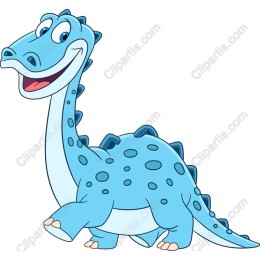 Cute Cartoon Blue Dinosaur