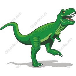 Dynamically Fierce Green T-Rex