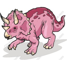 Charming Pink Triceratops