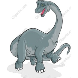 Charming Cartoon Long-Necked Dinosaur