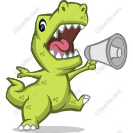 Cheerful T-Rex Megaphone