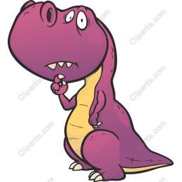 Cute Purple T. Rex Cartoon