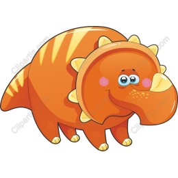 Cheerful Orange Dinosaur