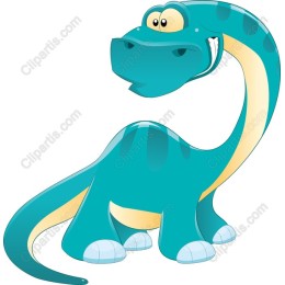 Charming Turquoise Dinosaur