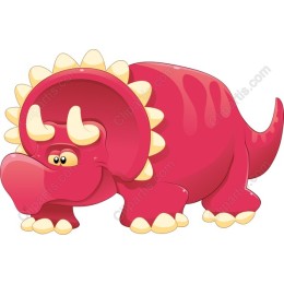 Colorful Cartoon Triceratops