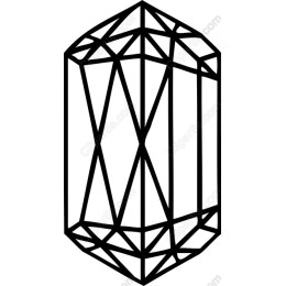 Geometric Crystal Line Art