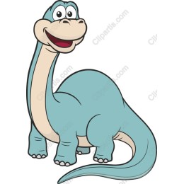 Smiling Brontosaurus Cartoon