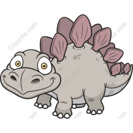Charming Cartoon Stegosaurus
