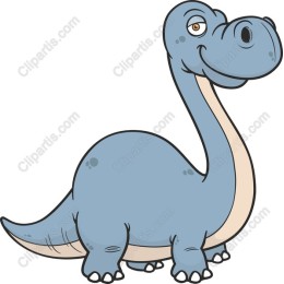 Cheerful Blue Dinosaur