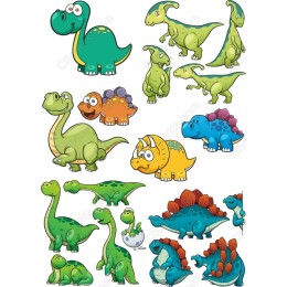 Vibrant Dinosaur Clipart Collection - Bundle