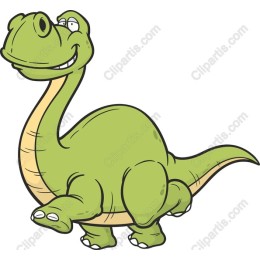 Friendly Green Cartoon Dinosaur