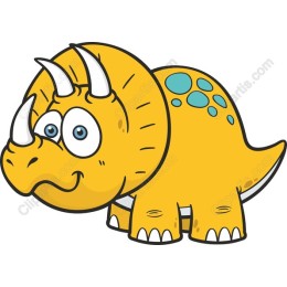 Adorable Cartoon Triceratops
